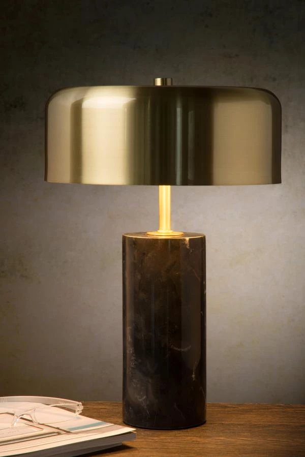 Lucide MIRASOL - Lampe de table - Ø 25 cm - 3xG9 - Noir - ambiance 1